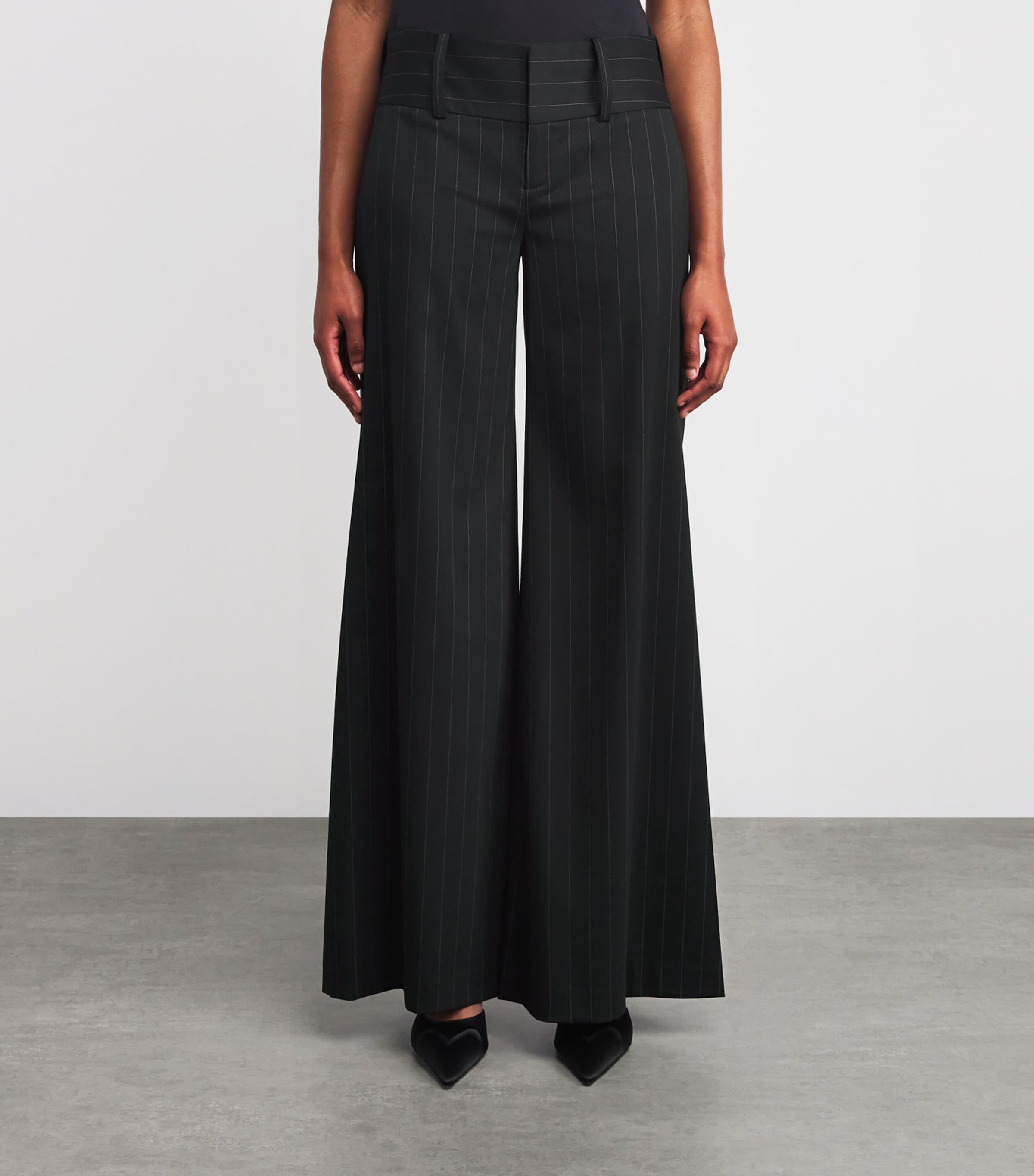 Olivia Wide-Leg Trousers G980 BLACK/OFF WHITE Image 3