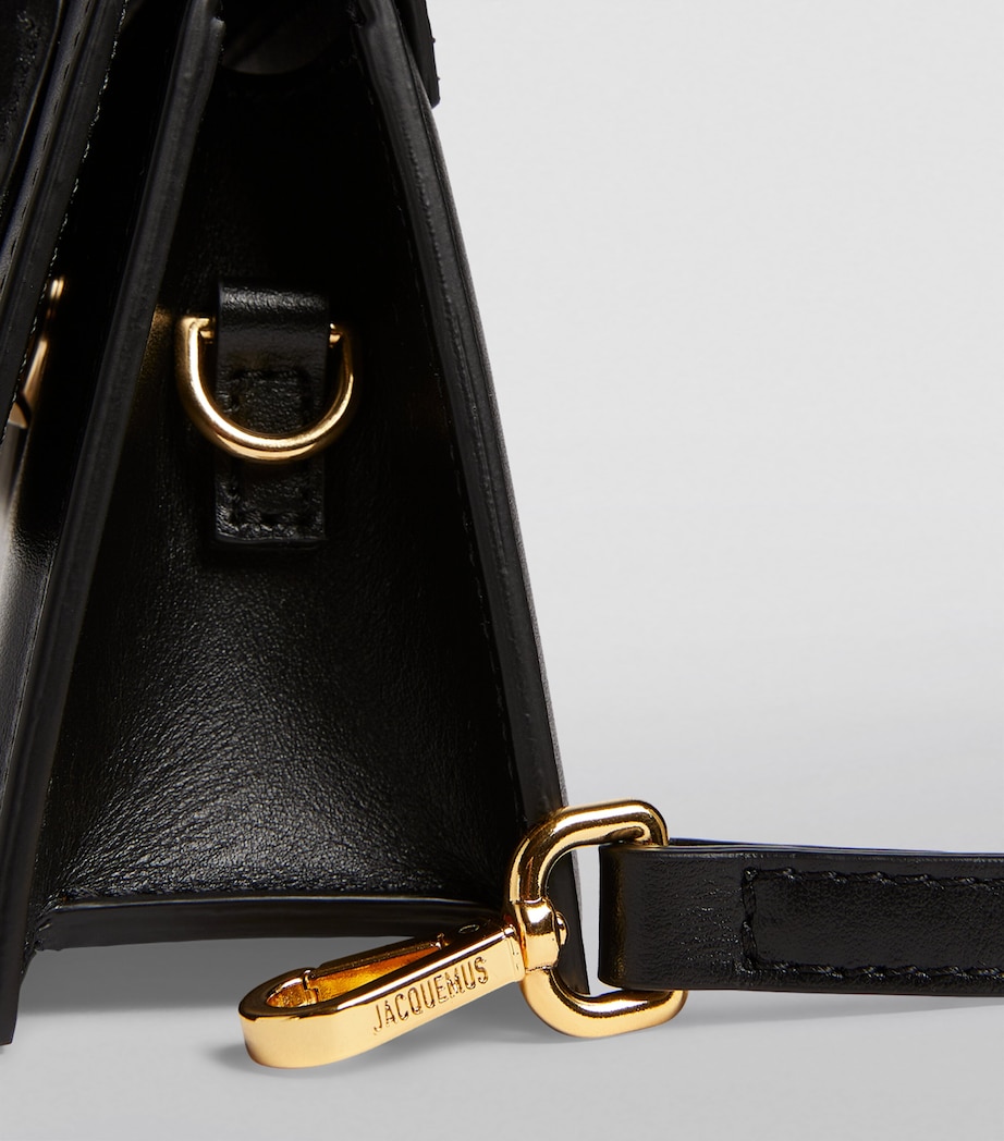 Leather Le Chiquito Long Top-Handle Bag BLACK Image 7