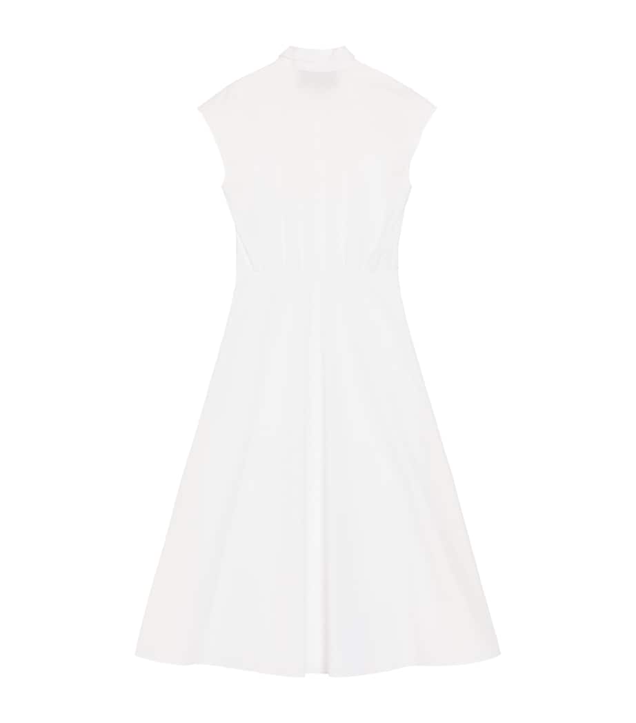 Valentino Womens Cotton Poplin Embroidered Midi Dress Image 2