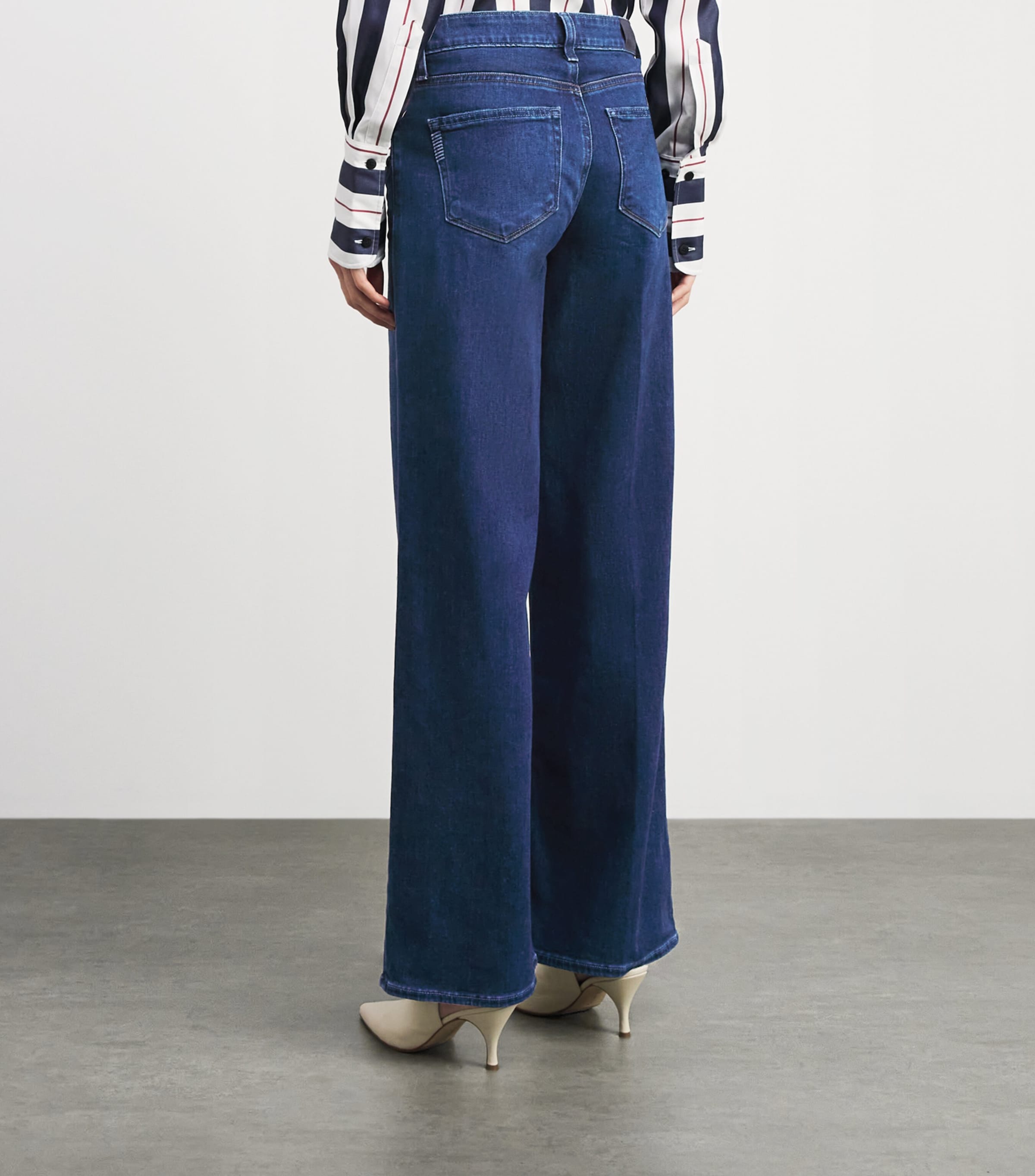 PAIGE Womens Tatum Wide-Leg Jeans Cambre Image 5