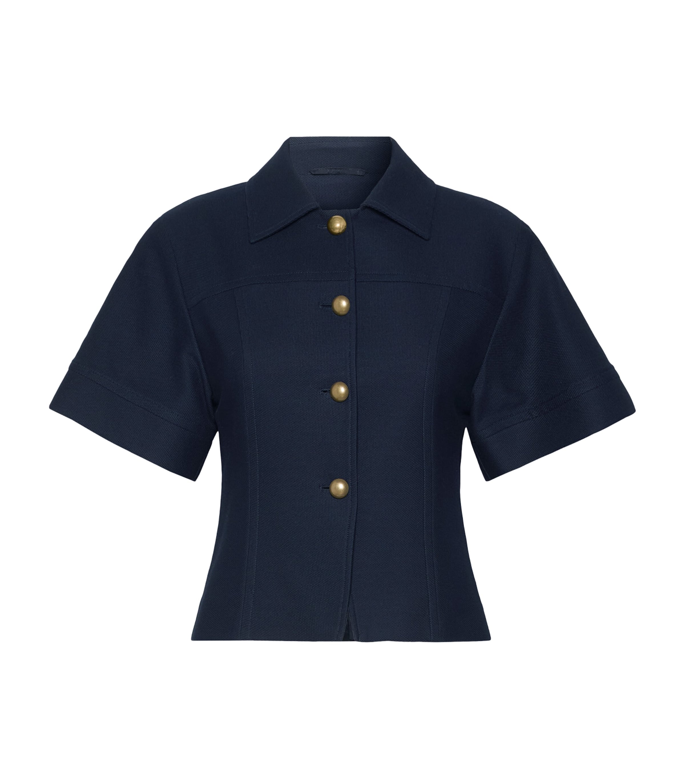 Max Mara Womens Cotton Slim-Fit Jacket Ultramarine Image 1