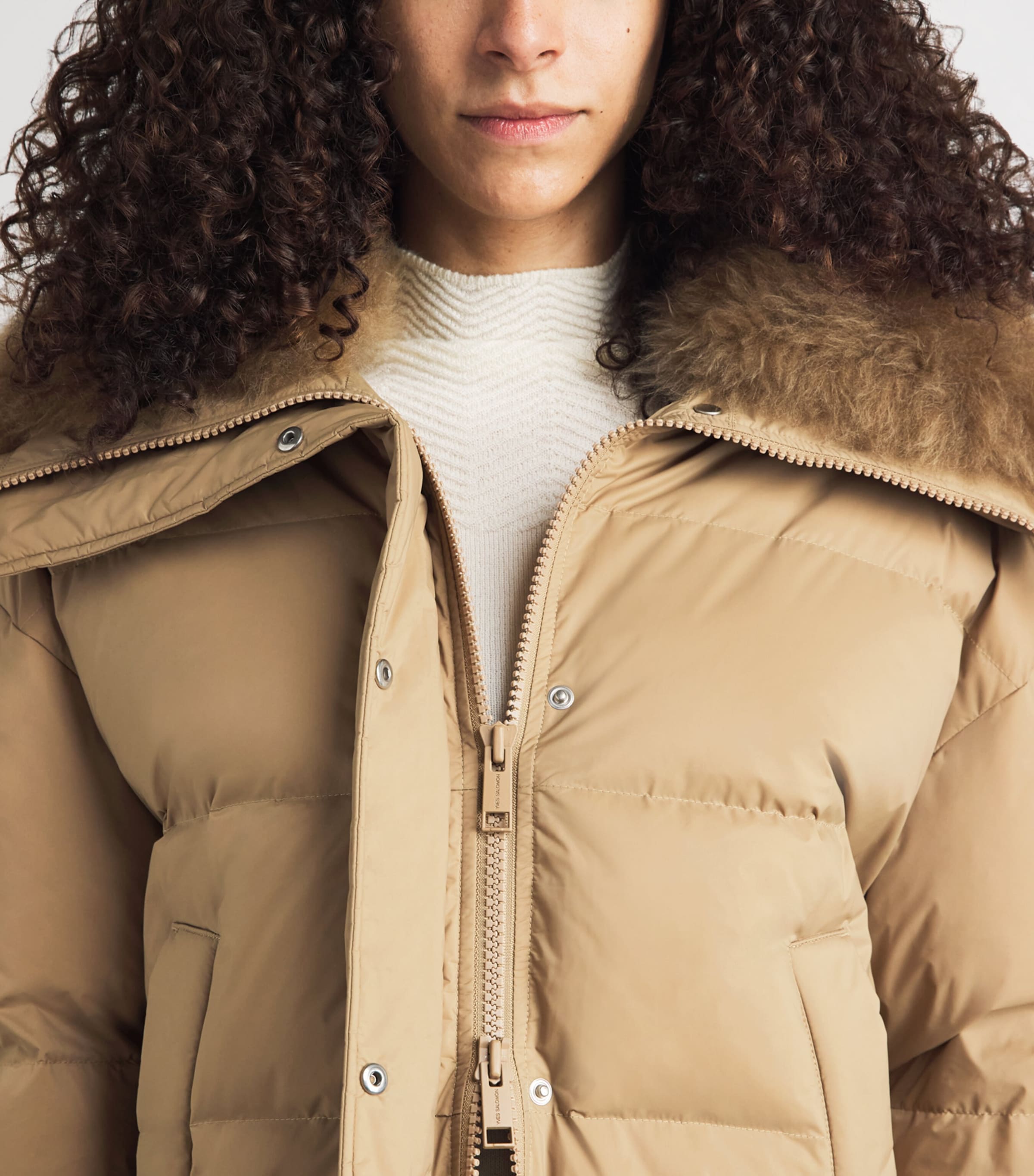 Yves Salomon Womens Down Technical Puffer Jacket Image 3