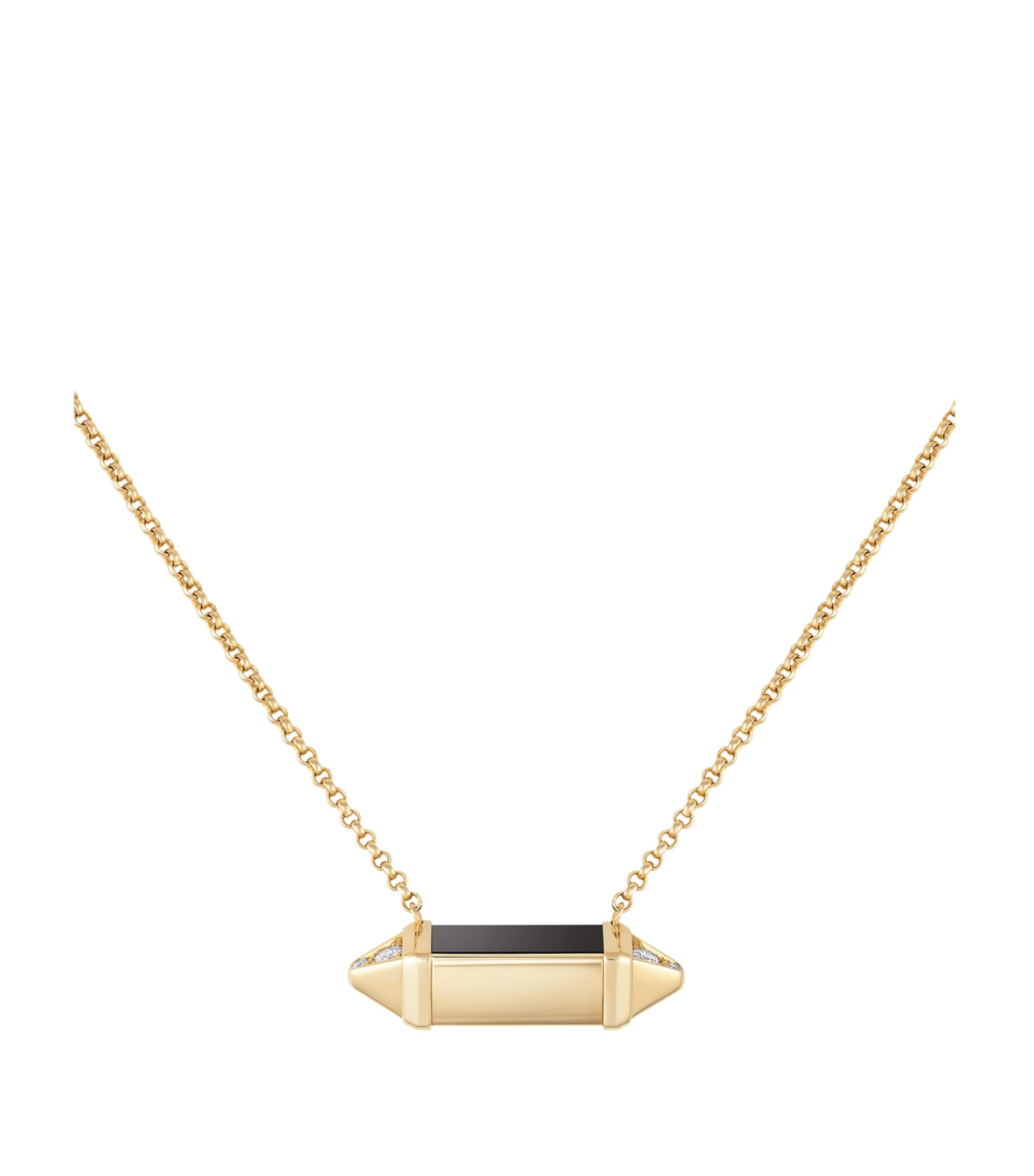 Yellow Gold, Diamond and Onyx Les Berlingots de Cartier Pendant Necklace YELLOW GOLD Image 2