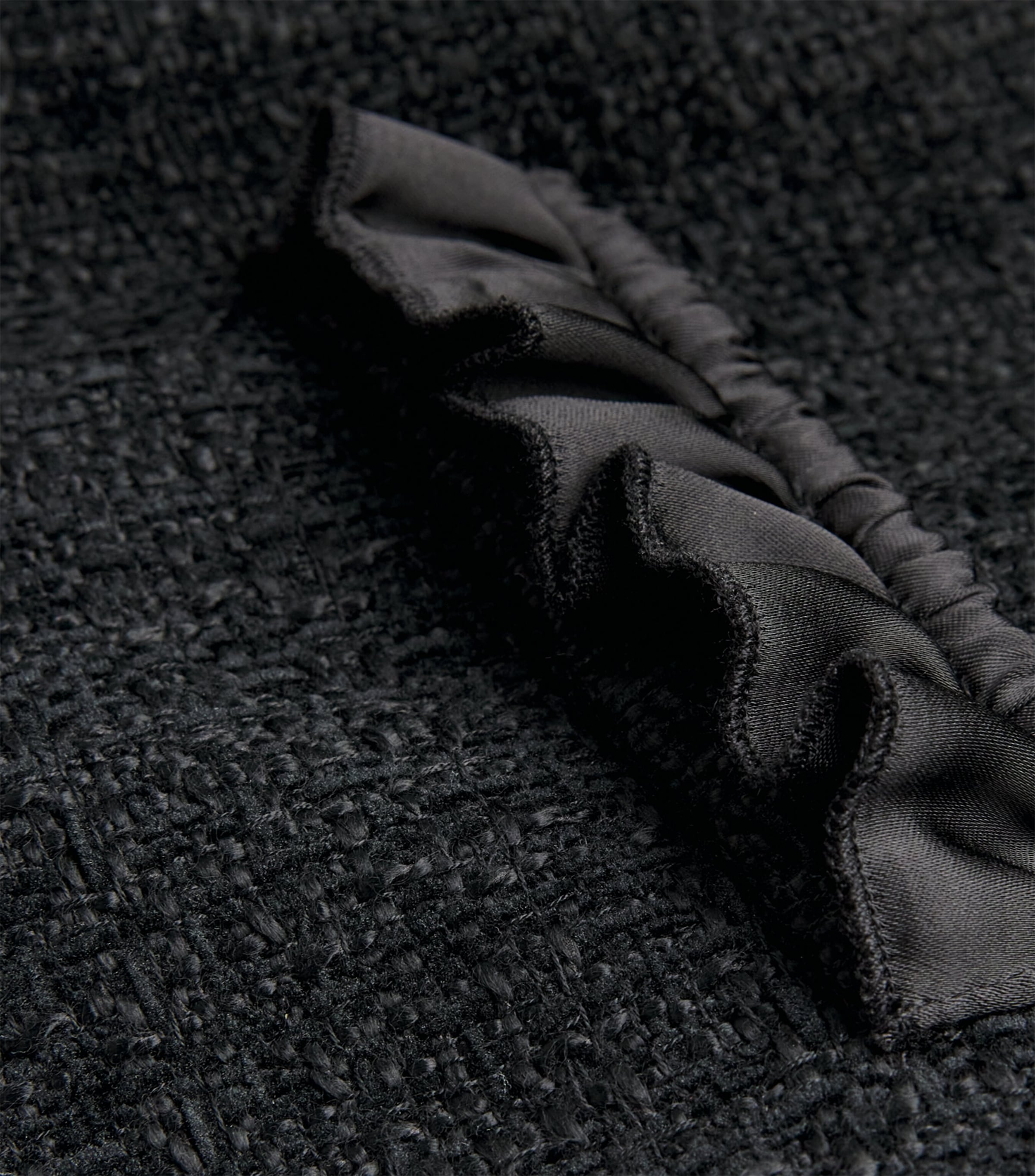 Tweed Ruffle Trousers BLACK Image 5