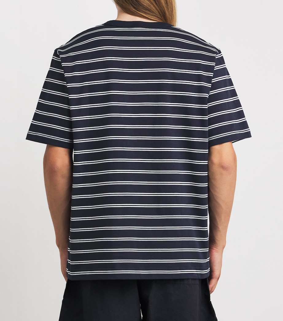 Cotton Stripe T-Shirt DARK NAVY Image 4