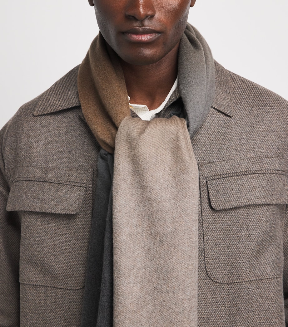 Johnstons Of Elgin Cashmere Ombré Scarf Earth Image 2