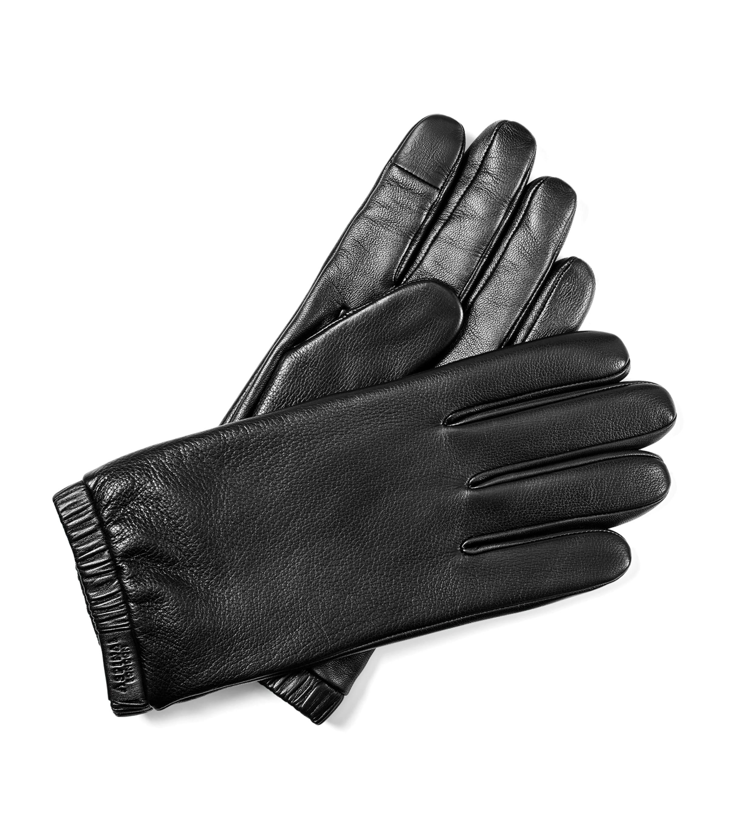 Aspinal Of London Nappa Leather Gloves In Gray