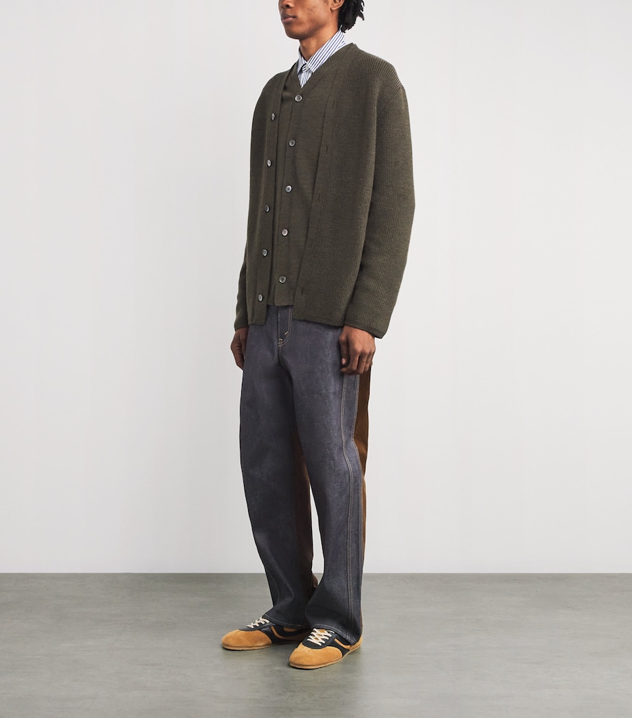 Junya Watanabe MAN x Levi’s Corduroy-Trim Straight Jeans INDIGO X BROWN Image 2