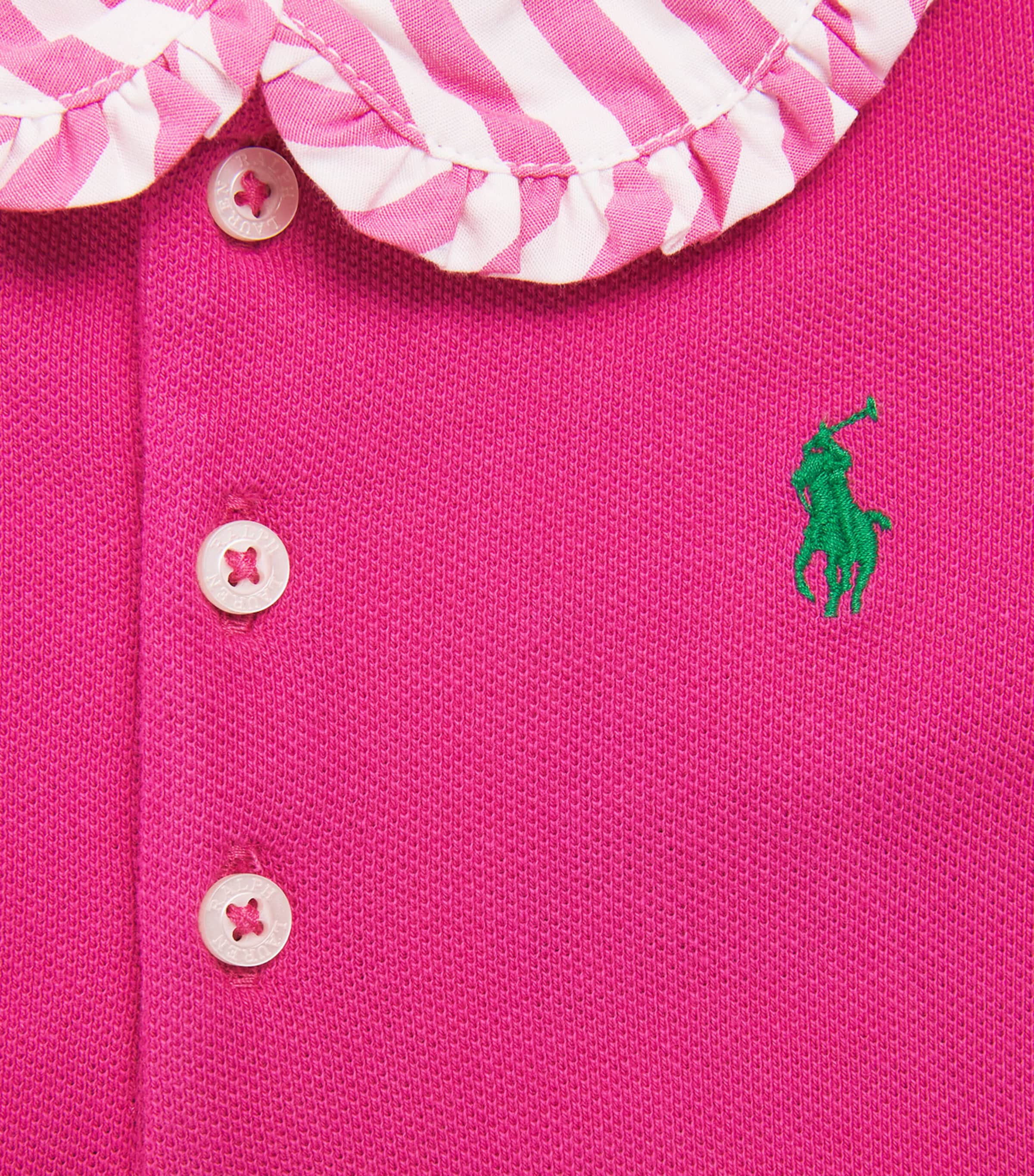 Stretch-Cotton Polo Pony Bodysuit (3-24 Months) COLGE PINK Image 3