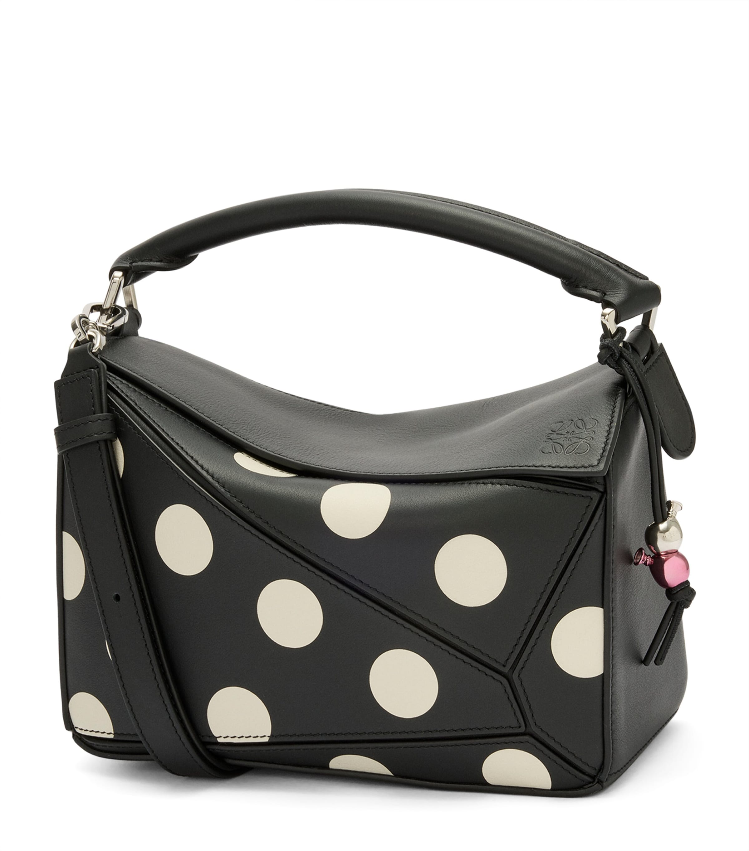 Loewe Puzzle 10 Re-edition Polka Top-handle Bag