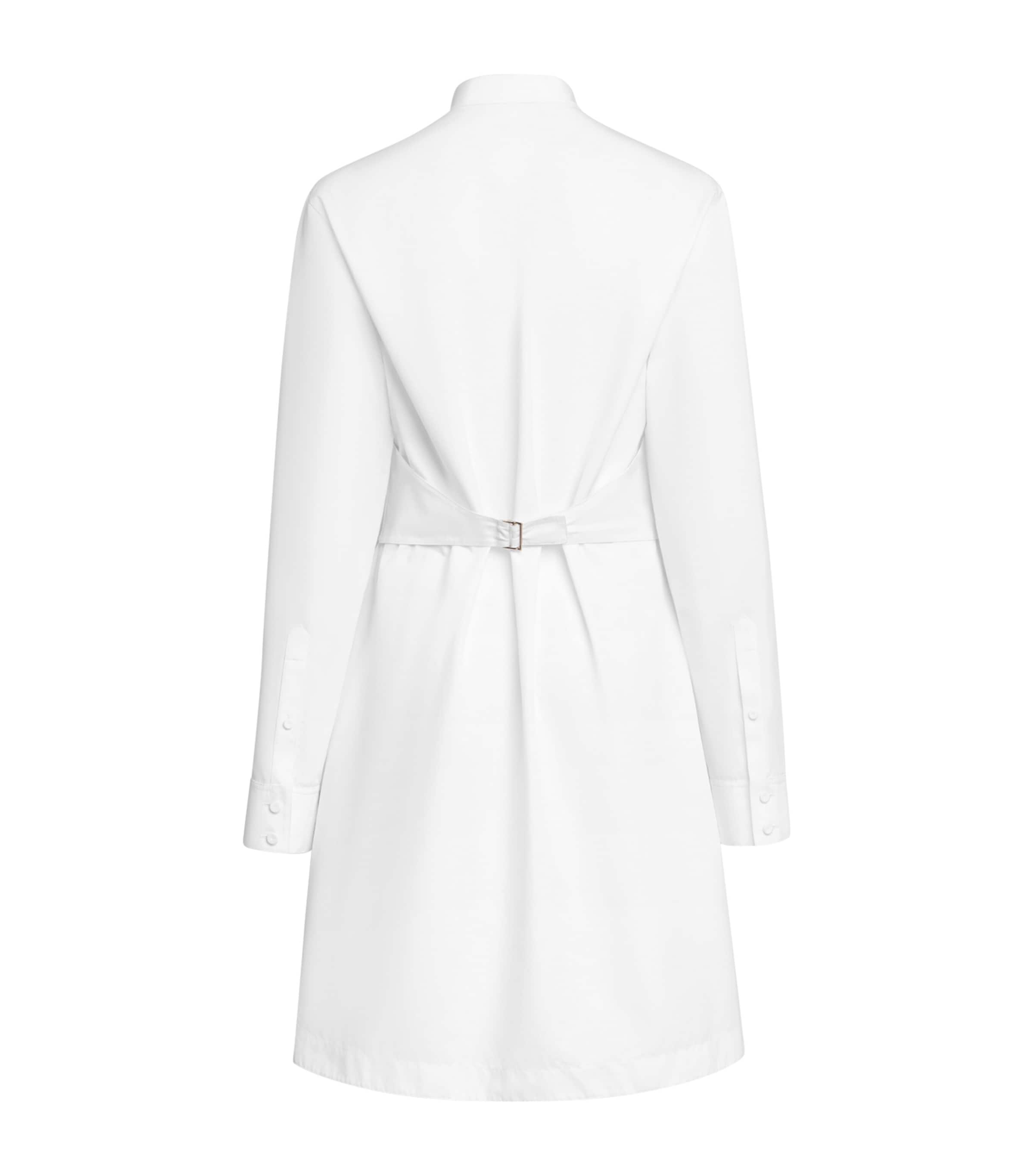 Cotton Poplin Wrap Mini Dress BLANC Image 2