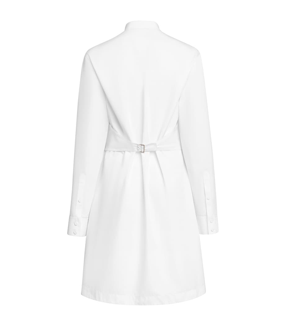 Cotton Poplin Wrap Mini Dress BLANC Image 2