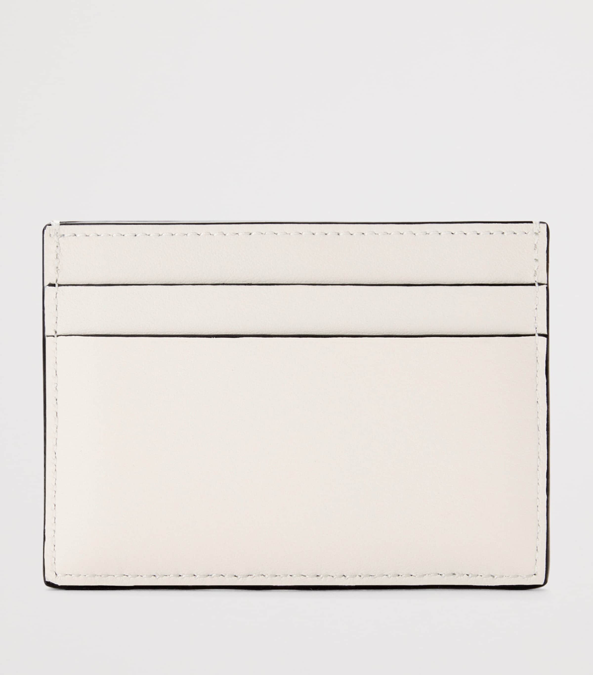 x Louis Wain Leather Futurist Cat Card Holder SOFT WHITE Image 2