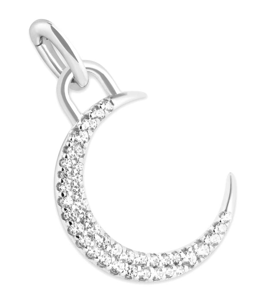 Rhodium-Plated Moon Talisman Charm SILVER Image 1