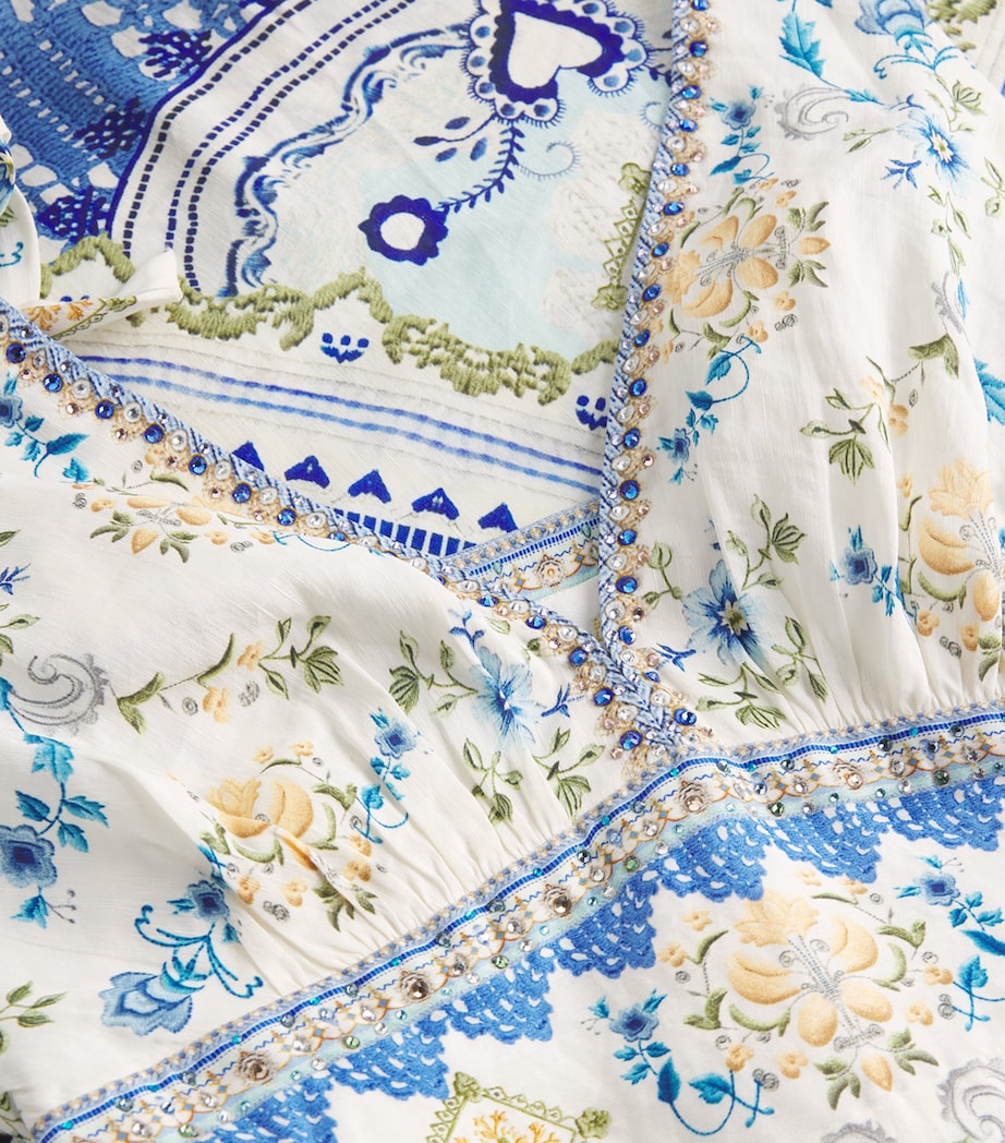 Linen-Silk Tie Shoulder Dress MY HOMESPUN HRT HMHR Image 5