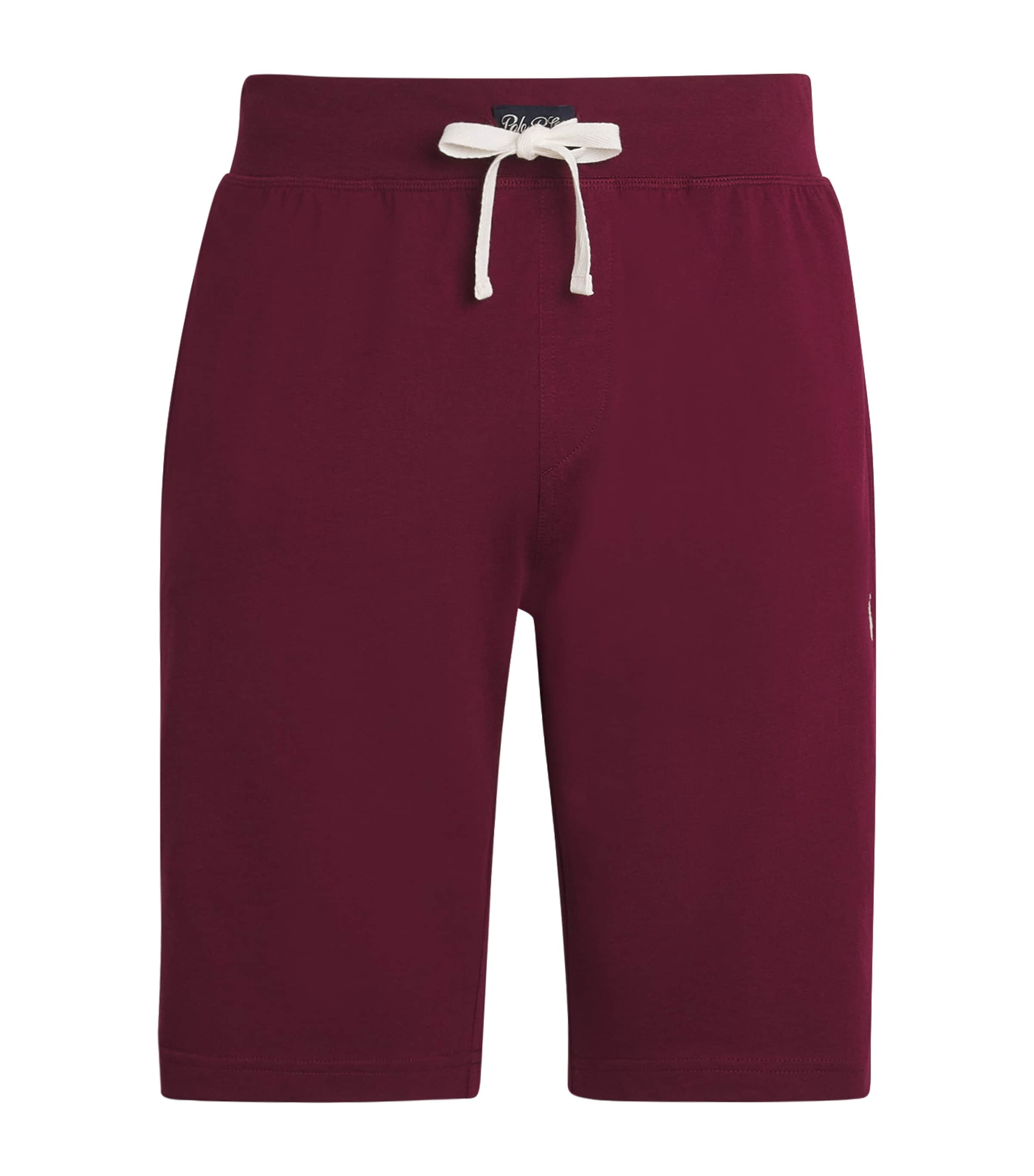 Polo Ralph Lauren Cotton Logo Lounge Shorts In Burgundy