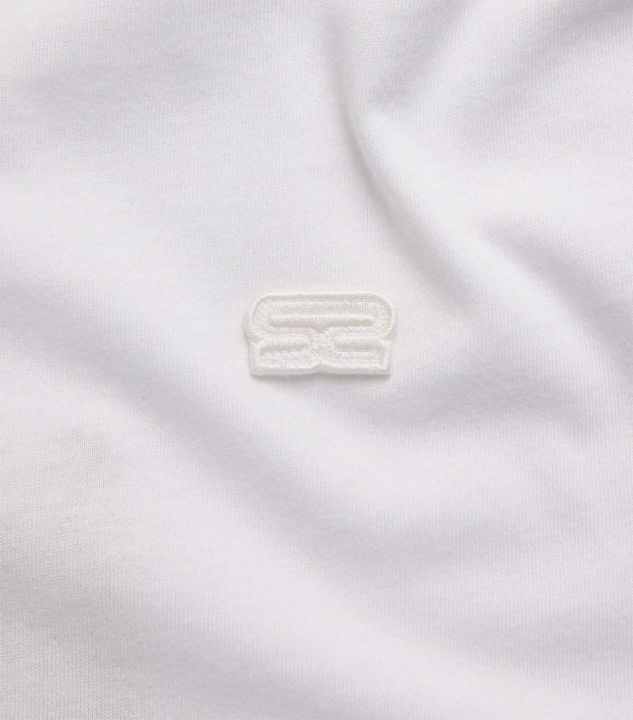 Sandro Paris Mens Cotton Logo T-Shirt White Image 6