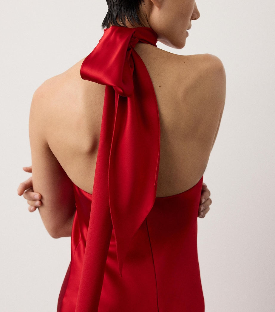 Ralph Lauren Collection Womens Chilton Maxi Dress Bright Red Image 5