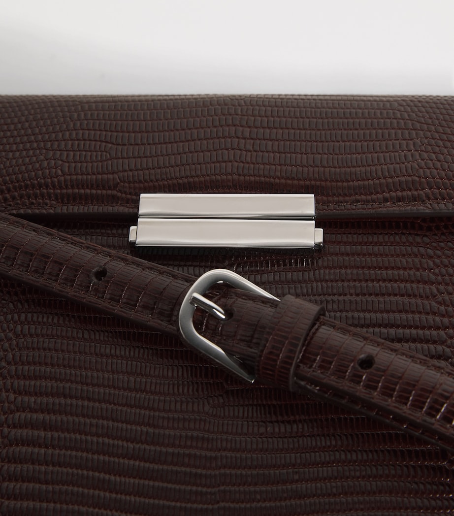 Toteme Embossed-Leather Shoulder Bag Brown Image 6