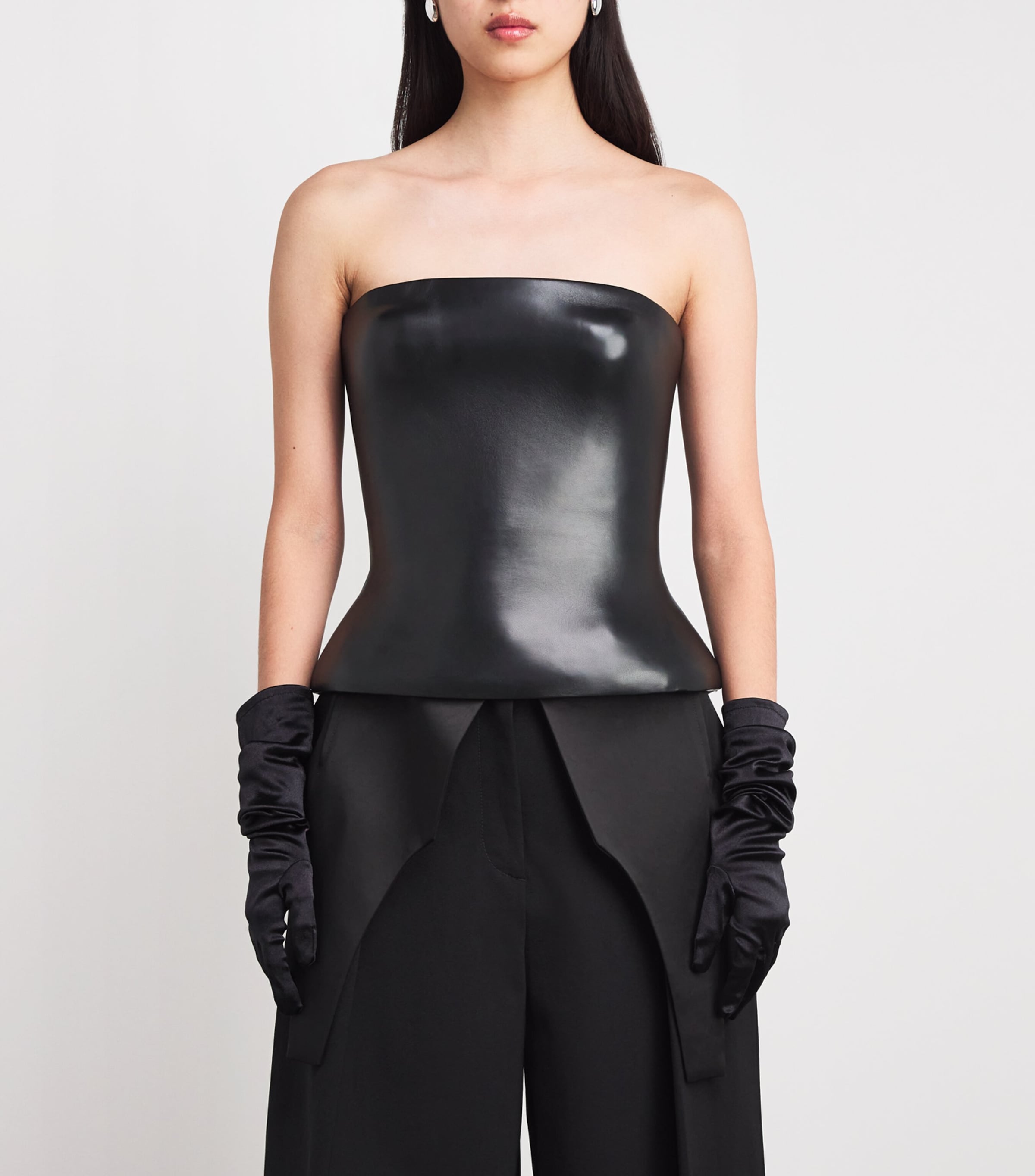 Jean Paul Gaultier Black Leather Moulded Corset | Harrods US