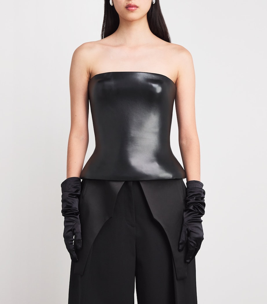 Leather Moulded Corset 00-BLACK Image 3