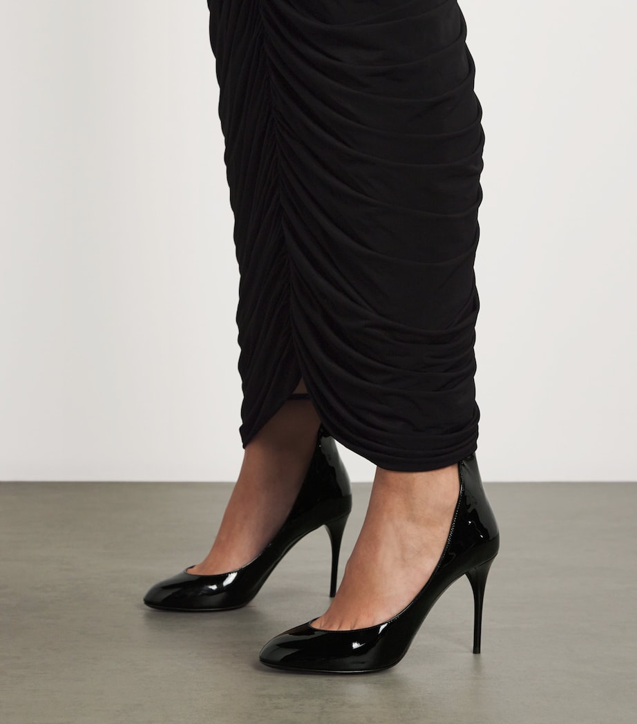 Patent Leather Decollete Pumps 90 BLACK Image 2