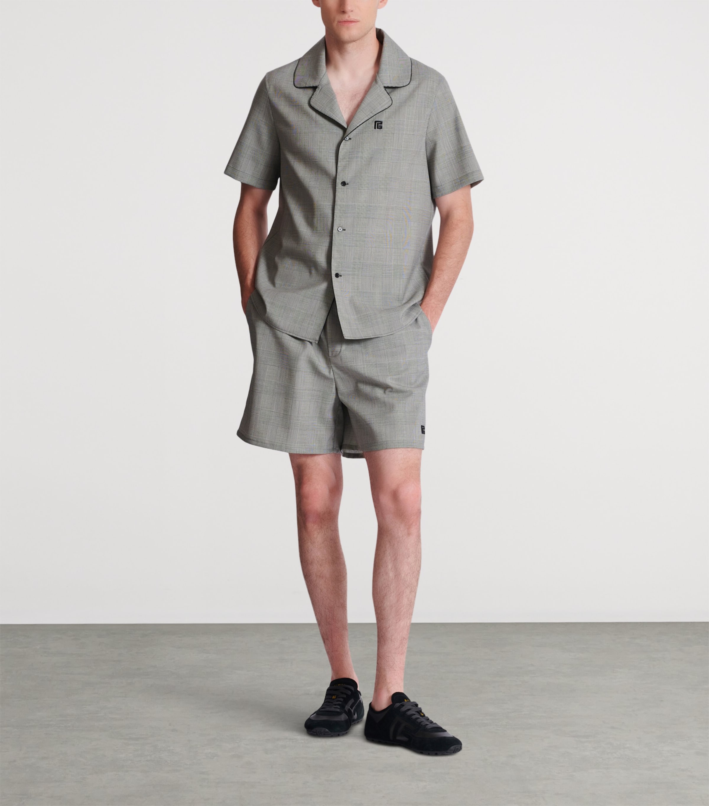 Virgin Wool Check Shirt EAB NOIR/BLANC Image 3