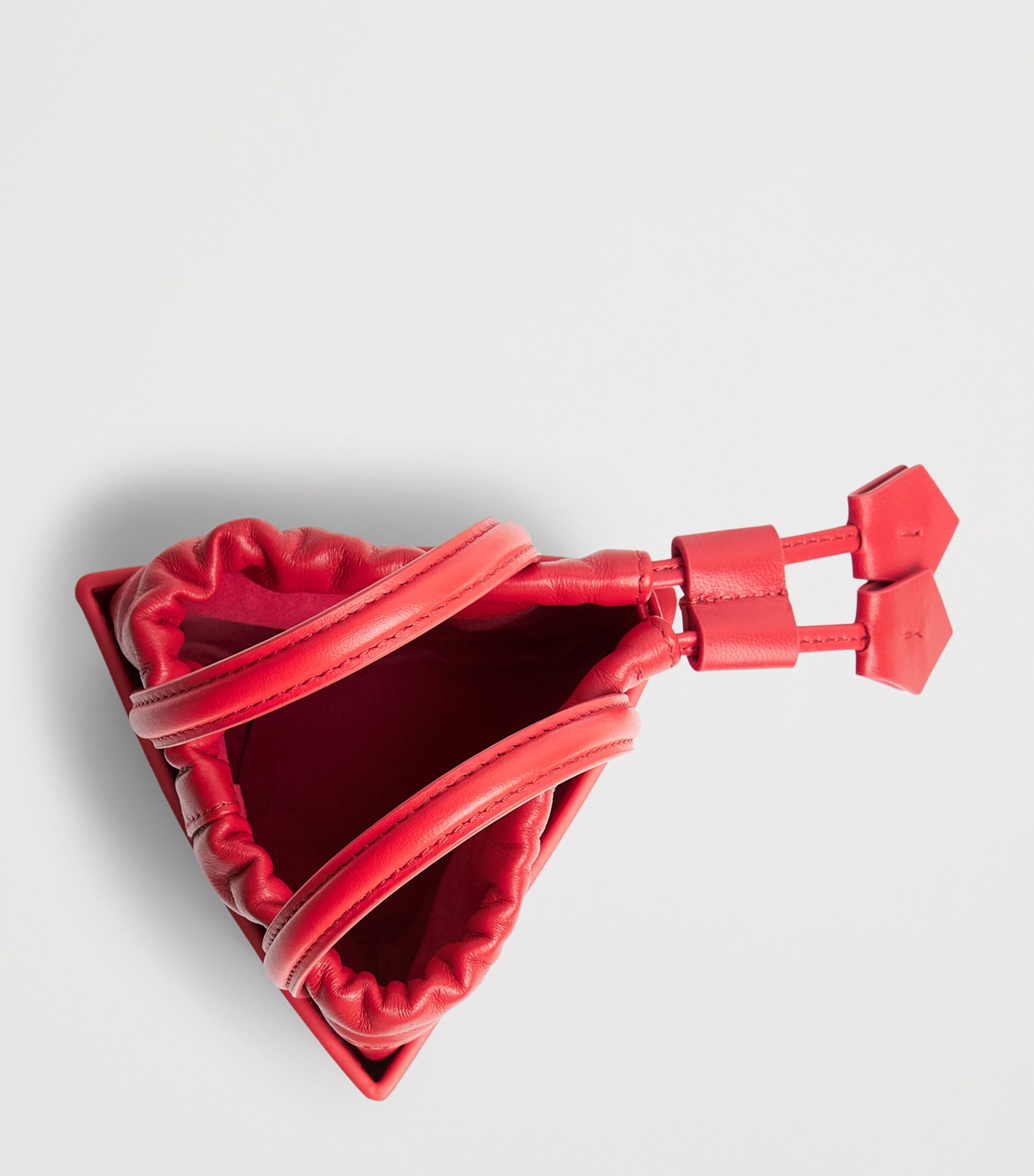 Talel Paris Small Leather Triangle Bag Red Image 5