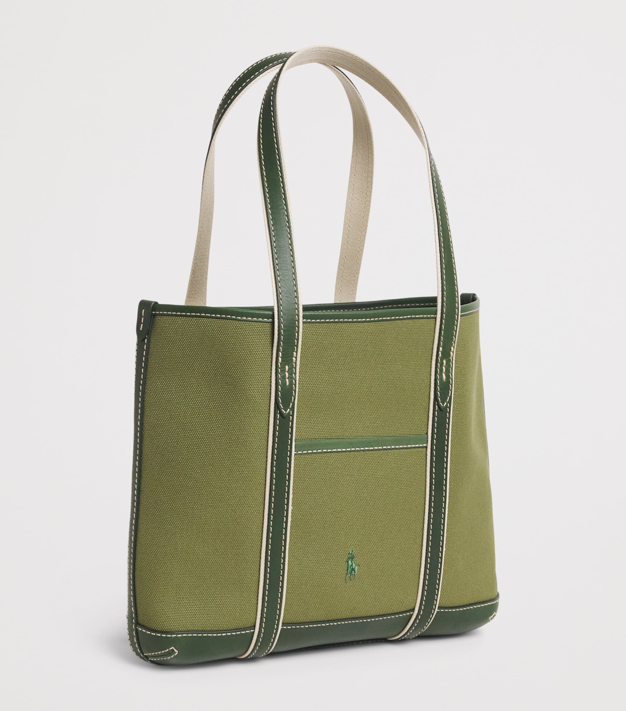Small Polo Pony Shopper Tote Bag LIGHT SAGE/OLIVE Image 3