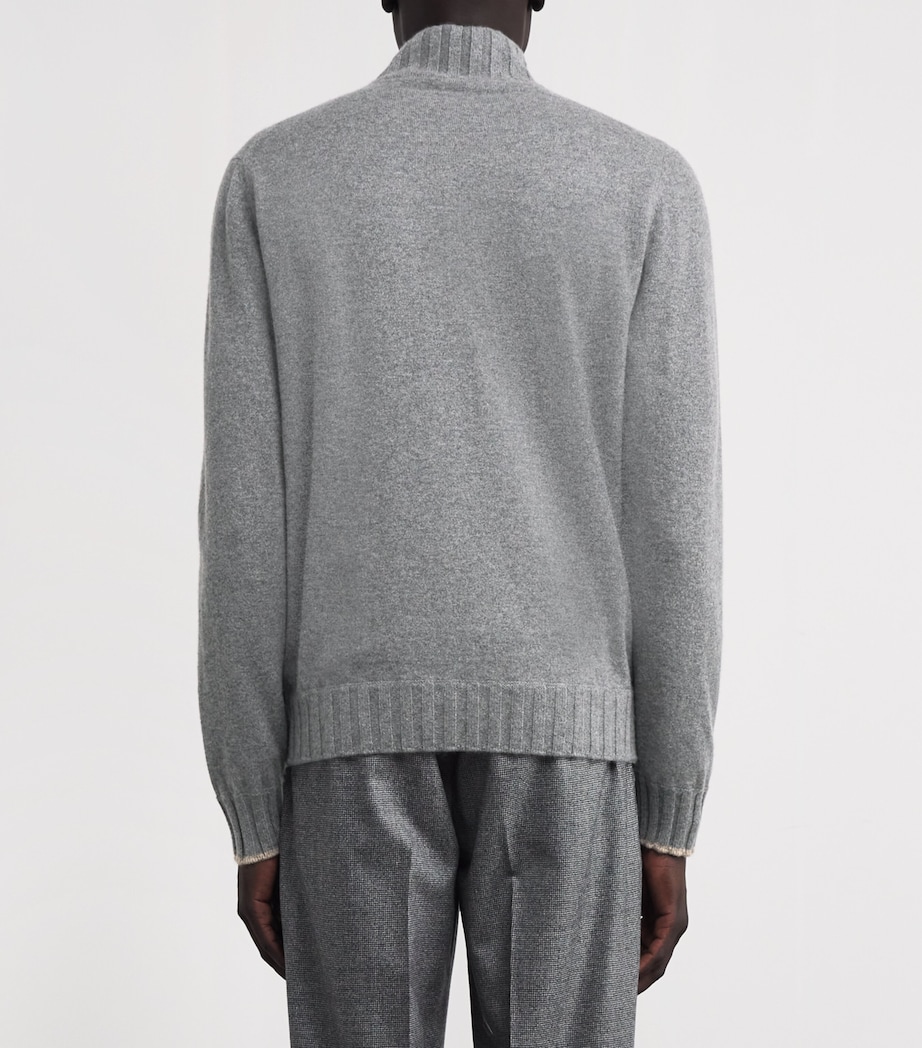 Cashmere Zip Sweater A.19  GRIGIO A Image 4