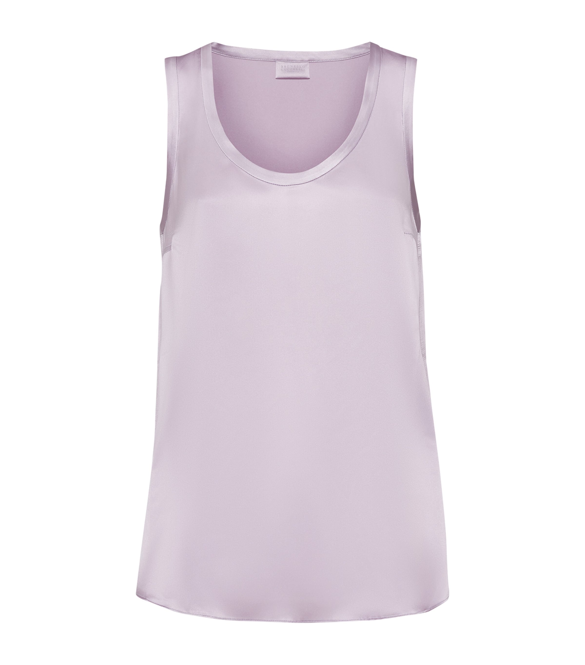 Brunello Cucinelli Silk Satin Reversible Tanktop In Purple