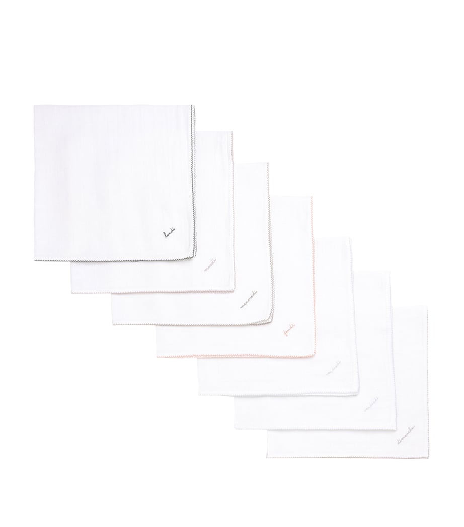 Cotton Days of the Week Swaddle Blanket Set BLANC Image 1