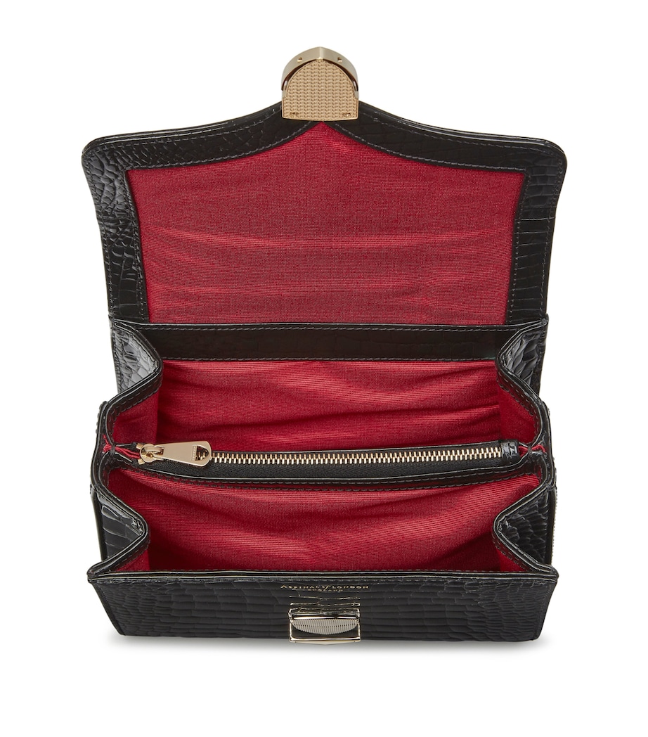 Leather Mayfair Top-Handle Bag BLACK Image 3