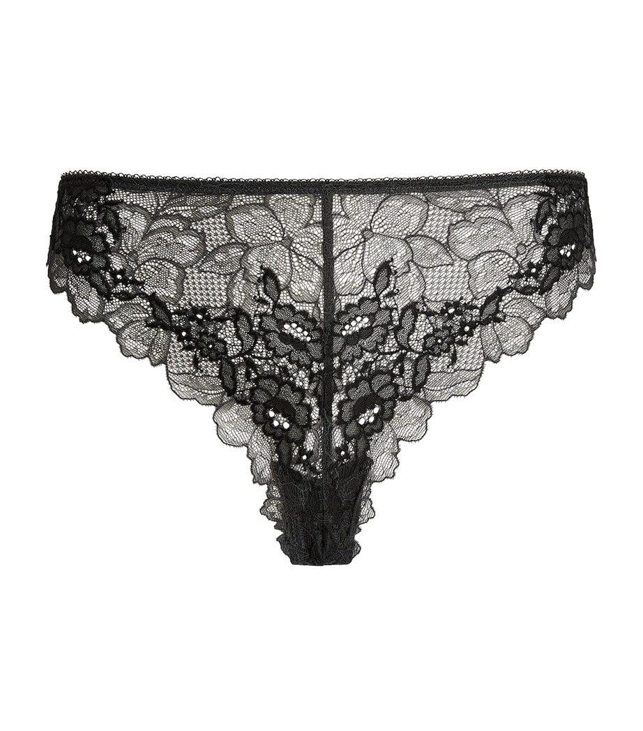 Lace Perfection Low-Rise Tanga CHARCOAL CHL Image 1
