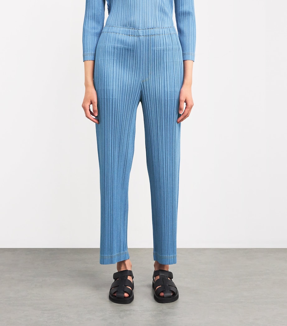 Pleated Cotton Denim Trousers 70 Image 3