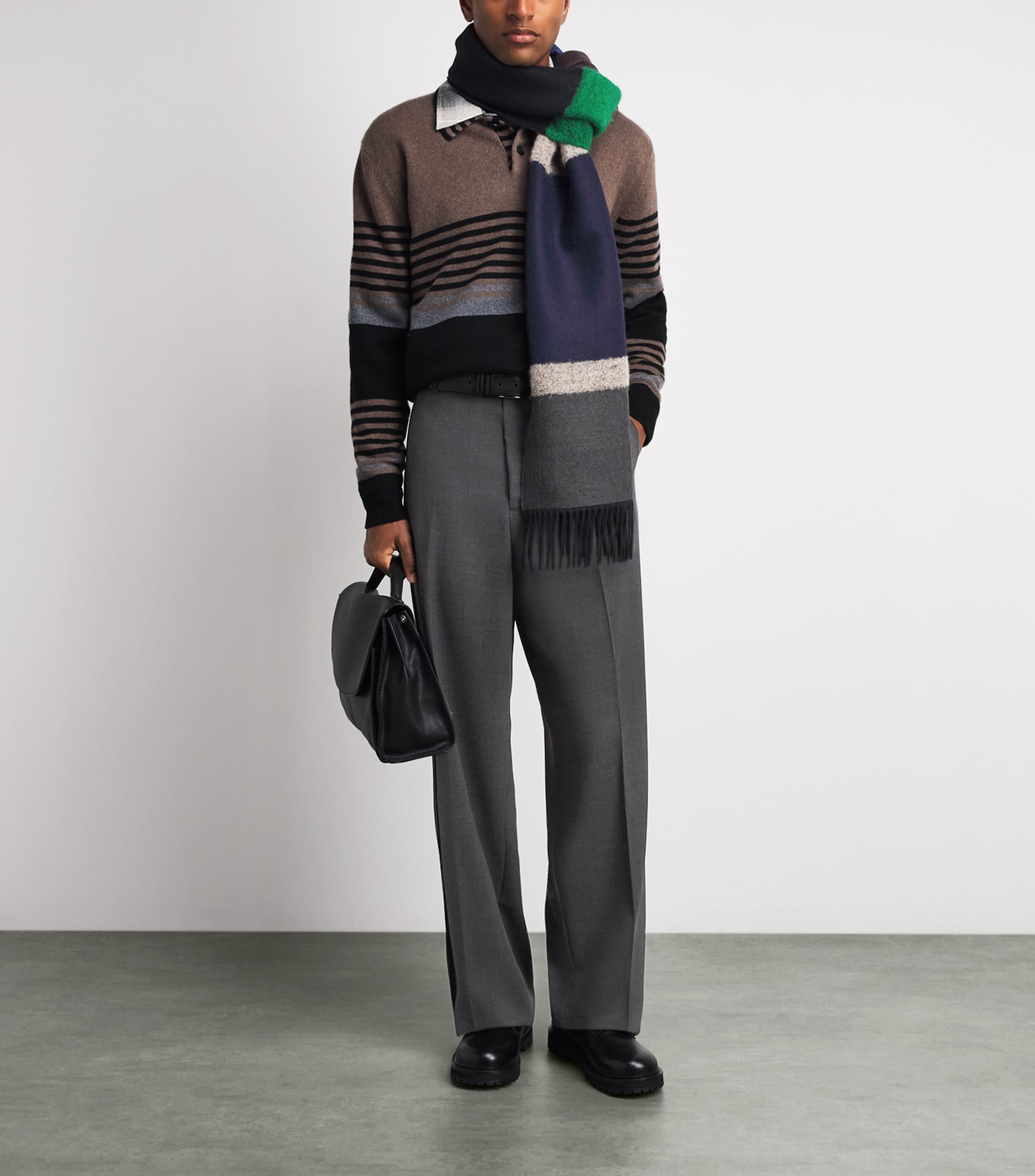 Paul Smith Bouclé Stripe Scarf Image 2