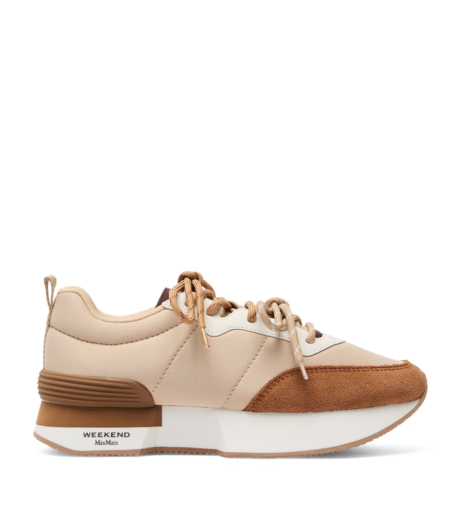 Weekend Max Mara Double Lace Sneakers Ivory Image 1