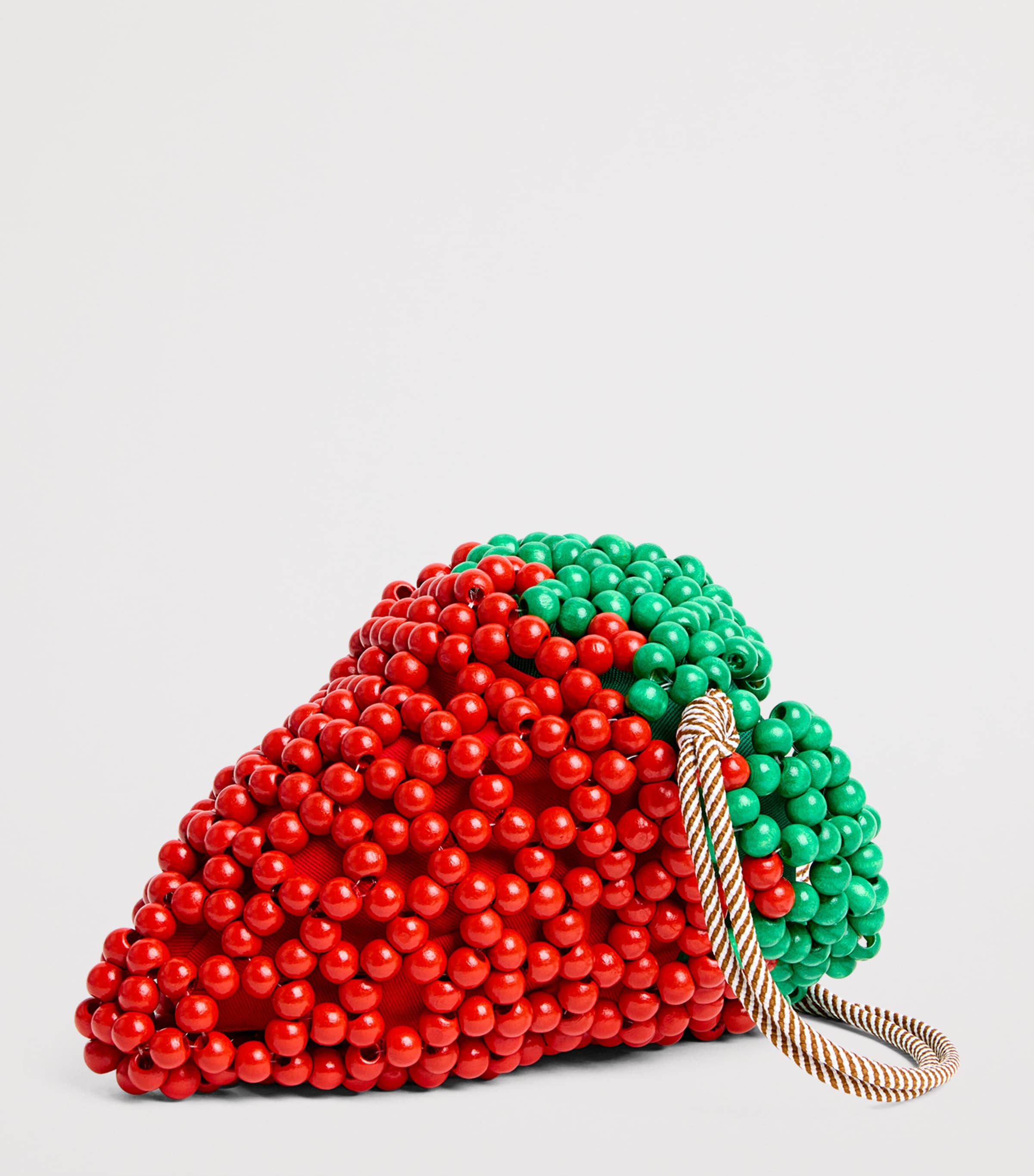 ALEMAIS Mini Beaded Strawberry Shoulder Bag Red Image 3