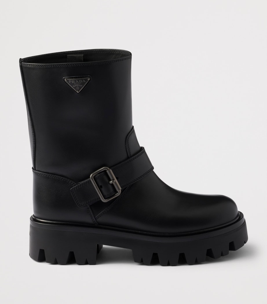 Leather Biker Boots F0002 Image 2