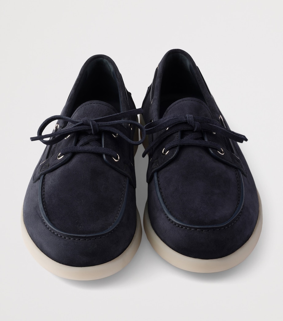 Prada Suede Boat Shoes Image 7