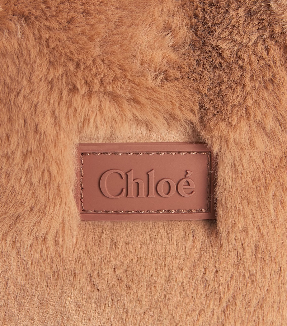 Chloé Kids Faux Fur Tote Bag Thrush Image 4