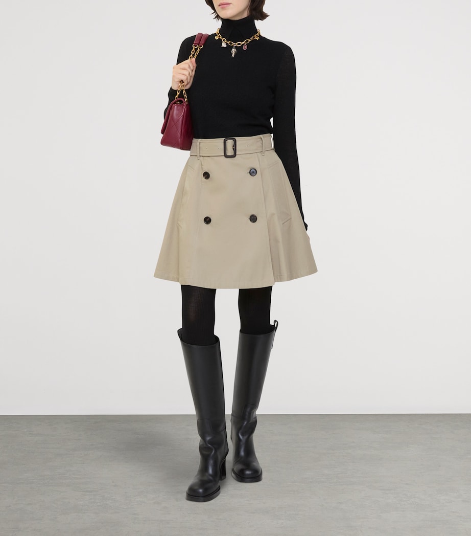 Gabardine Trench Mini Skirt QUILL Image 2