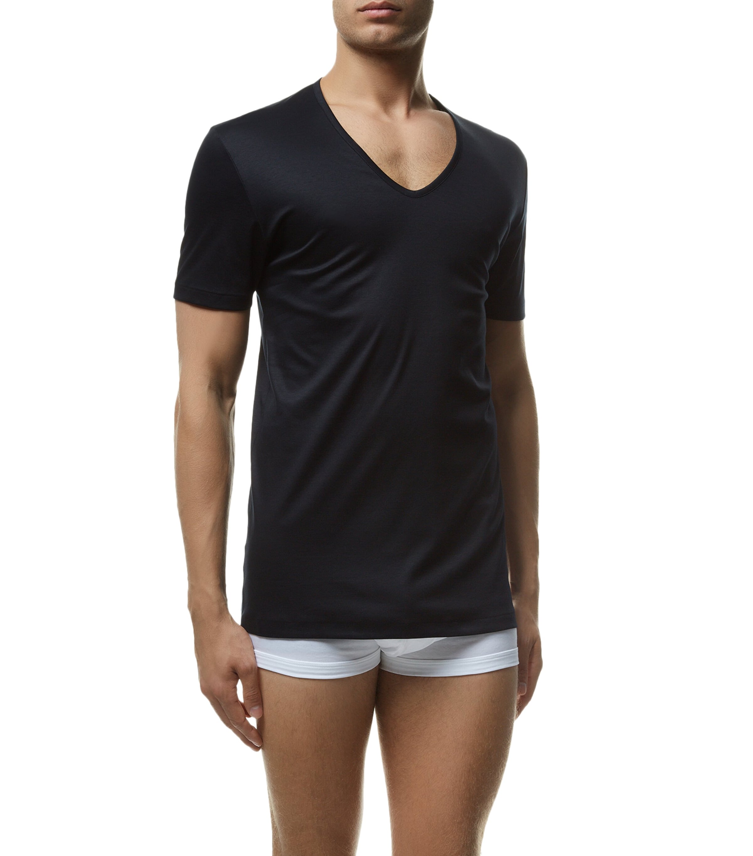 286 Sea Island V-Neck T-Shirt BLACK Image 2