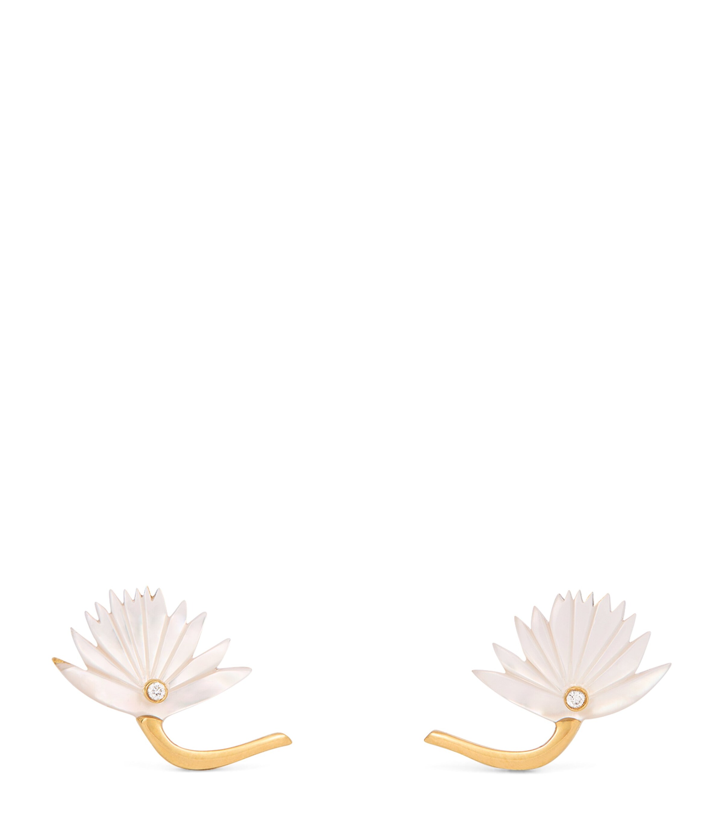L'ATELIER NAWBAR Yellow Gold, Diamond and Mother of Pearl Psychedeliah Earrings Yellow Gold Image 1