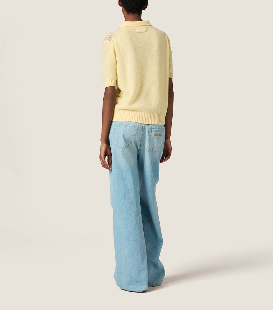 Miu Miu Womens Cashmere Polo Sweater Image 3