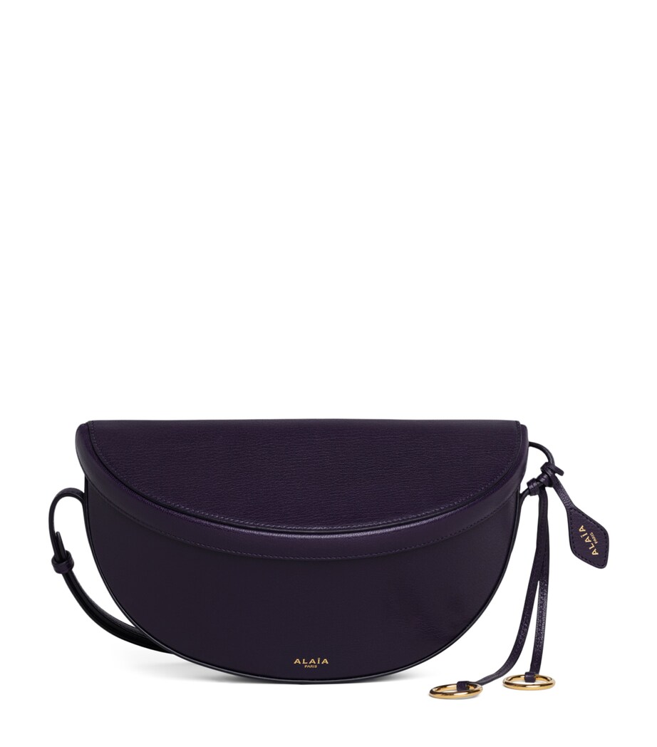 Alaïa Leather Hip East-West Shoulder Bag Jaune Clair Image 1