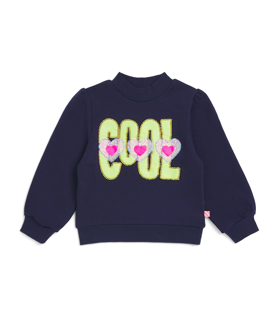 Billieblush Cotton Cool Sweatshirt (2-12 Years) Navy Image 1