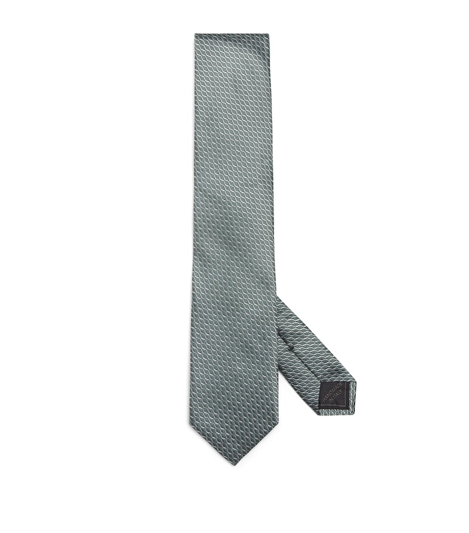 Silk Geometric-Jacquard Tie 3214 Image 1