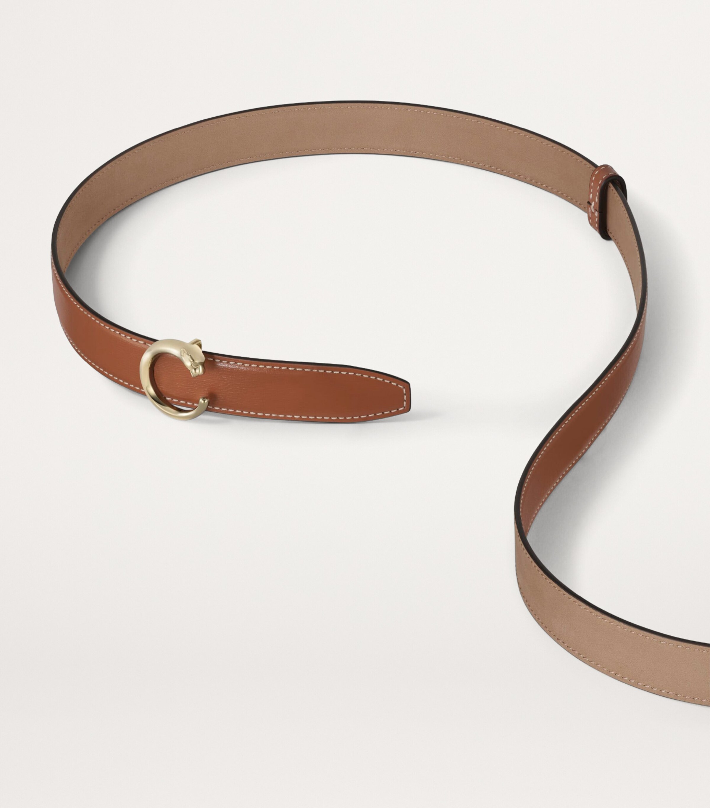Cartier Medium Leather Panthère de Cartier Belt (85cm) Caramel Image 4