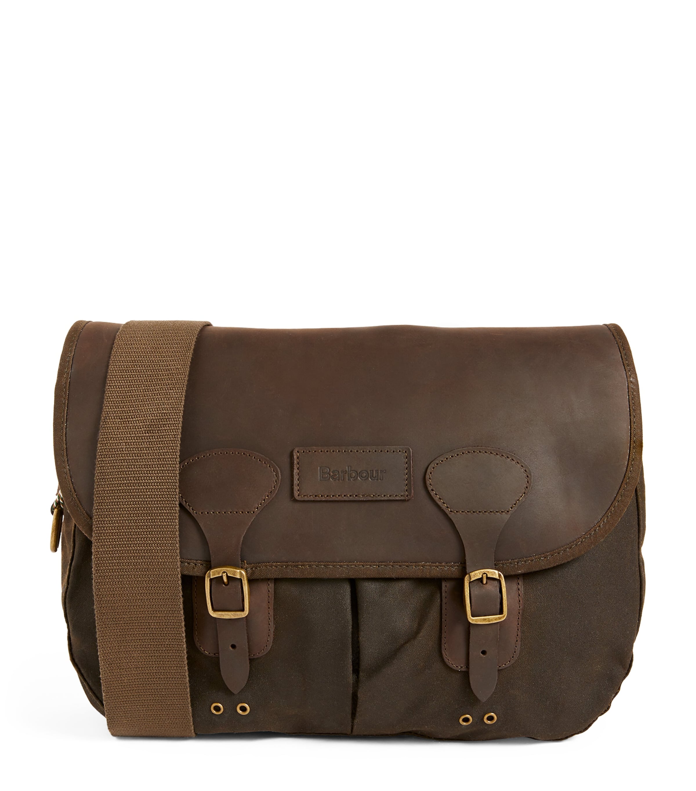 Barbour Green Waxed Tarras Messenger Bag | Harrods US